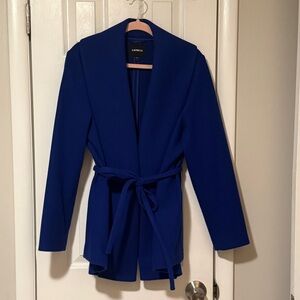 Express Royal Blue Belted Pea Coat
